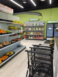 Inside the store at Gather & Grow Waconia Food Shelf
